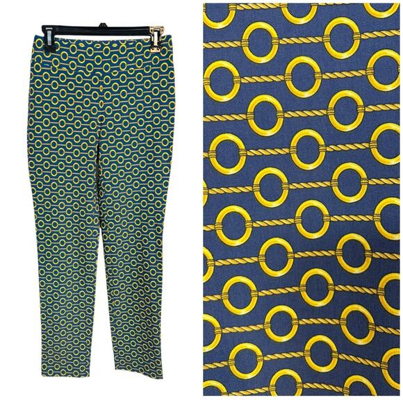 J. MCLAUGHLIN Masie Pants Nautical Print Stretch 2 - Picture 1 of 15
